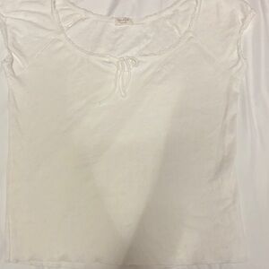Brandy Melville Cream Short Sleeve Top